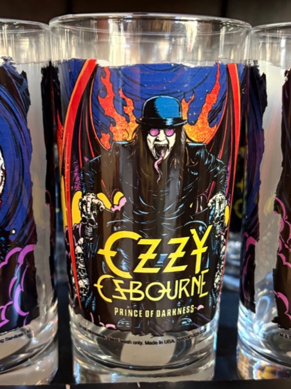 Universal 2026 HHN Halloween Horror Nights Ozzy Osbourne Glass